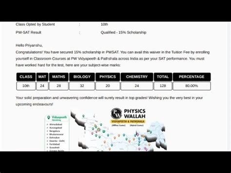 pw sat result.